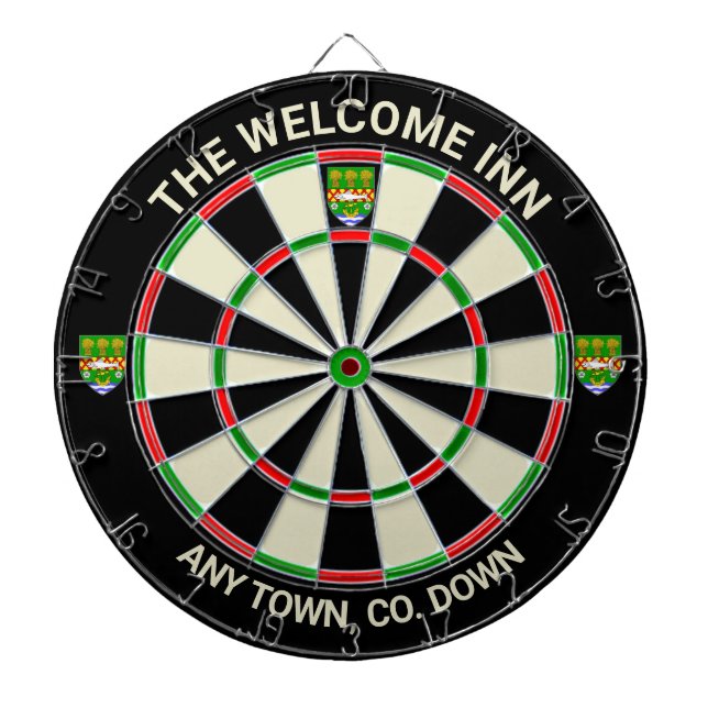 Tabla Dardos Irish County Down Ireland Dartboard (Frente)