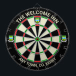 Tabla Dardos Irish County Kerry Ireland Dartboard<br><div class="desc">Ideia para qualquer bar, pub, hotel ou até sua própria casa em County Kerry, Irlanda. Ficaria excelente em qualquer parte do mundo como um lembrete deste belo condado irlandês também. Este prato carregar a crista oficial do condado no solteiro vinte e um de cada lado. Mude o texto em cima...</div>