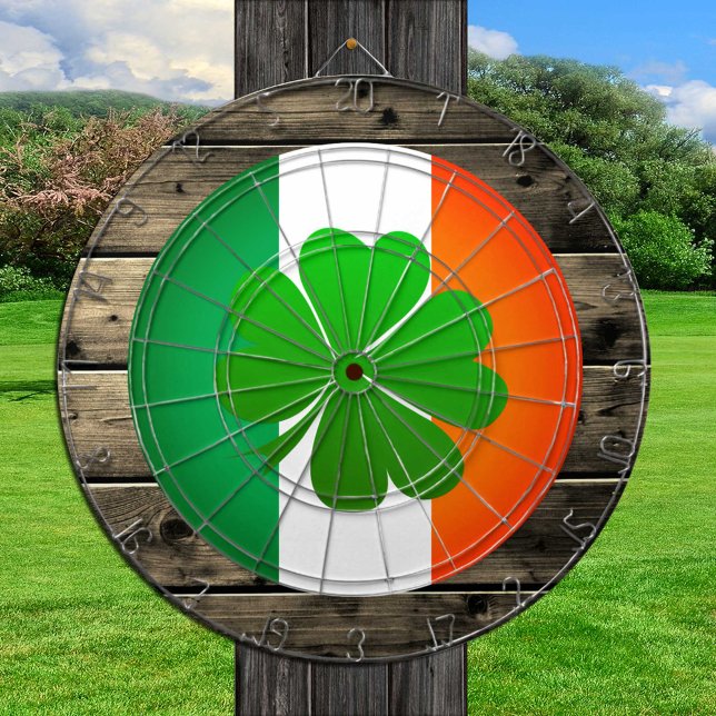 Tabla Dardos Irish Flag Dartboard & Shamrock dardos / conselho  (Criador carregado)