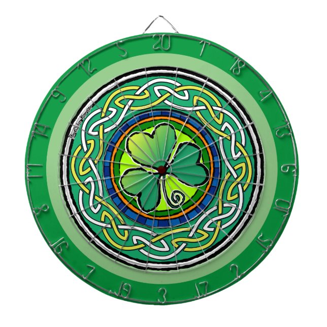Tabla Dardos Irish shamrock (Frente)