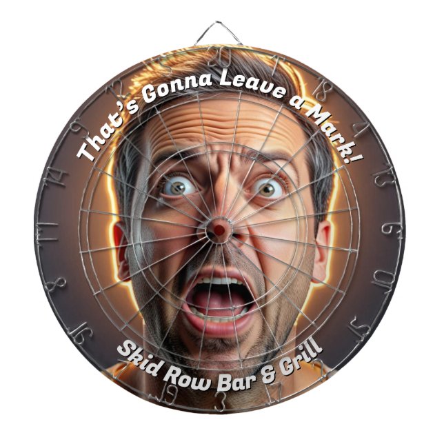 Tabla Dardos Isso vai deixar uma marca engraçada (Frente)