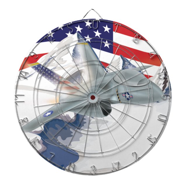 Tabla Dardos Jet de caça americano (Frente)