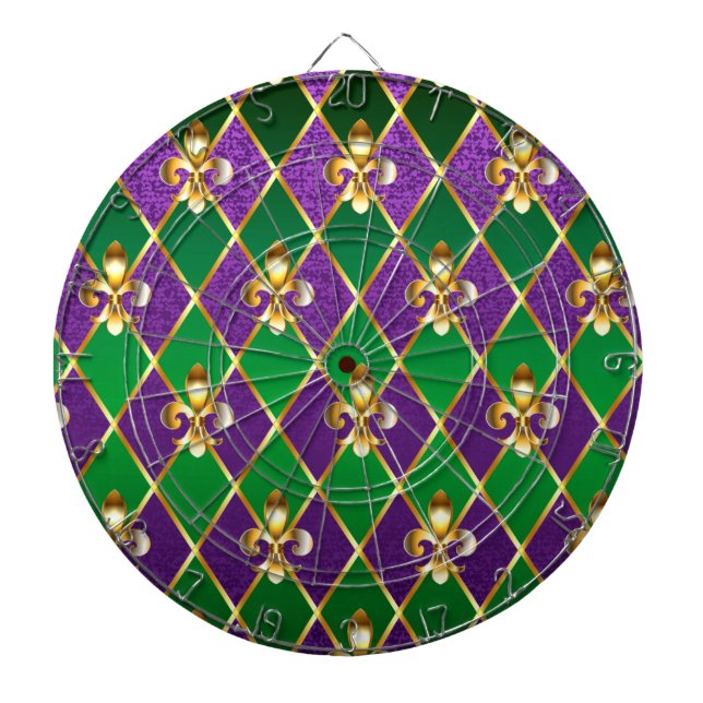 Tabla Dardos Jewelry Background Mardi Gras (Frente)
