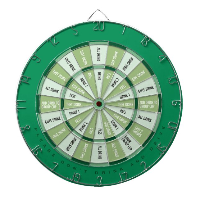 Tabla Dardos Jogo do bebendo em Verde (Frente)