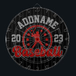 Tabla Dardos Jogo Jogador da Equipe Baseball de NOME Personaliz<br><div class="desc">Hobby do jogador da equipe de beisebol personalizado ou design do jogo escolar - Personalize com seu nome ou texto personalizado!</div>