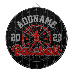 Tabla Dardos Jogo Jogador da Equipe Baseball de NOME Personaliz