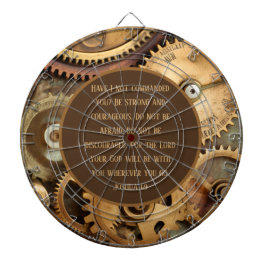 Tabla Dardos Joshua 1:9 Dart Board Encouraging Bible Verse 