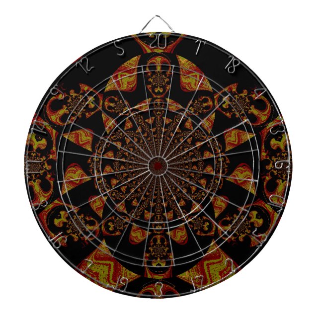 Tabla Dardos Kaleidoscópio Impressão de Arte (Frente)