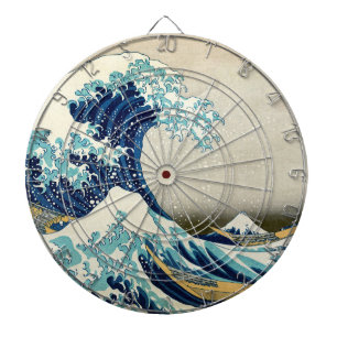 Tabla Dardos Katsushika Hokusai - A onda do Excelente de Kanaga