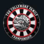 Tabla Dardos Lago Crocodile Design<br><div class="desc">Um crocodilo preto-e-branco cativante num lago,  perfeitamente enquadrado com uma cobertura-alvo</div>