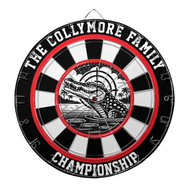 Tabla Dardos Lago Crocodile Design (Frente)