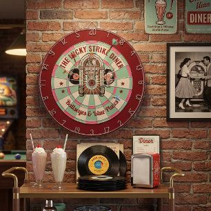 Tabla Dardos Lanchonete Retro Personalizada