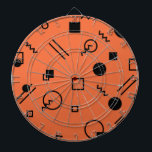 Tabla Dardos Laranja, diversão, tendências, gráfico geométrico<br><div class="desc">Legal,  única,  moderna,  arte de ilustração de abstrato urbano feita com formas geométricas no estilo Memphis. Design moderno,  alegre,  divertido e divertido.</div>
