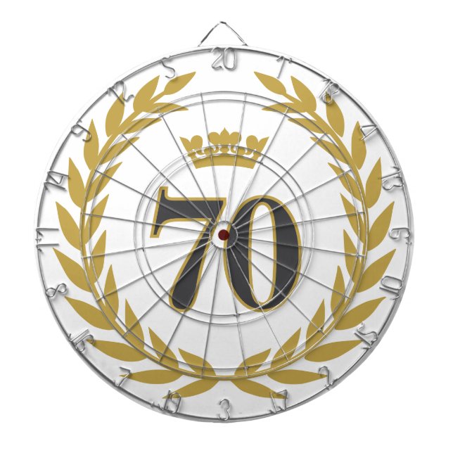 Tabla Dardos Laurel Wreath and Crown 70 Birthday (Frente)