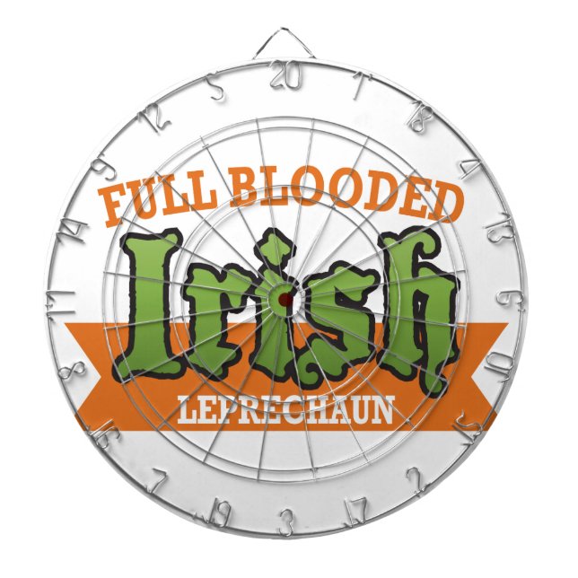 Tabla Dardos Leprechaun Irlandês - Cheio Inundado (Frente)