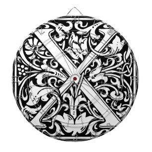 Tabla Dardos Letra X Monograma Medieval Art Nouveau