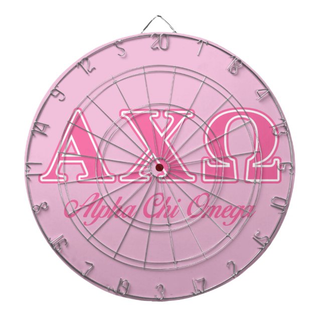 Tabla Dardos Letras Rosa Alphi Chi Omega (Frente)