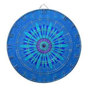 Tabla Dardos Linda arte tradicional de padrão do vetor azul