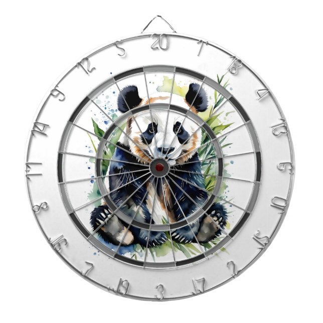 Tabla Dardos Linda Watercolor Panda Bear Regulation (Frente)
