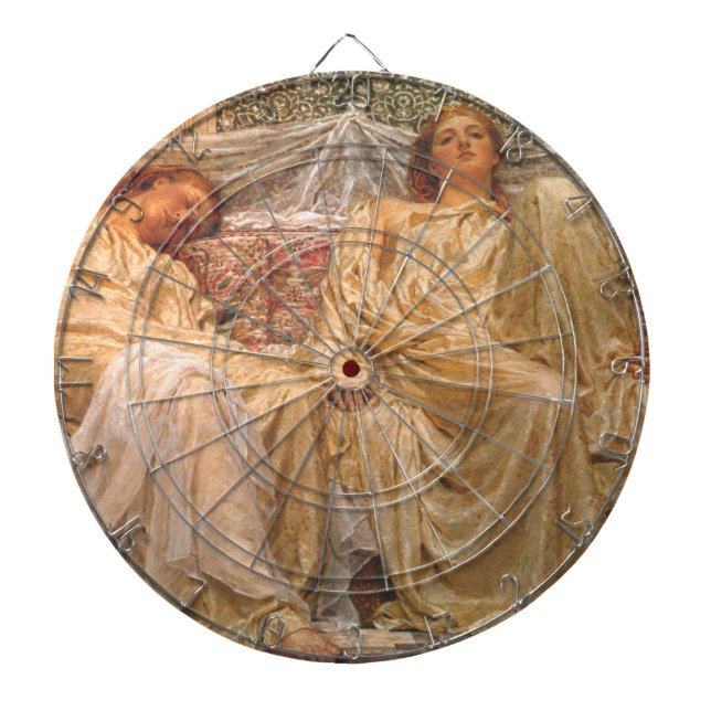 Tabla Dardos Lindas Mulheres Sonolentas (Sonhadores) (Arte Vint (Frente)