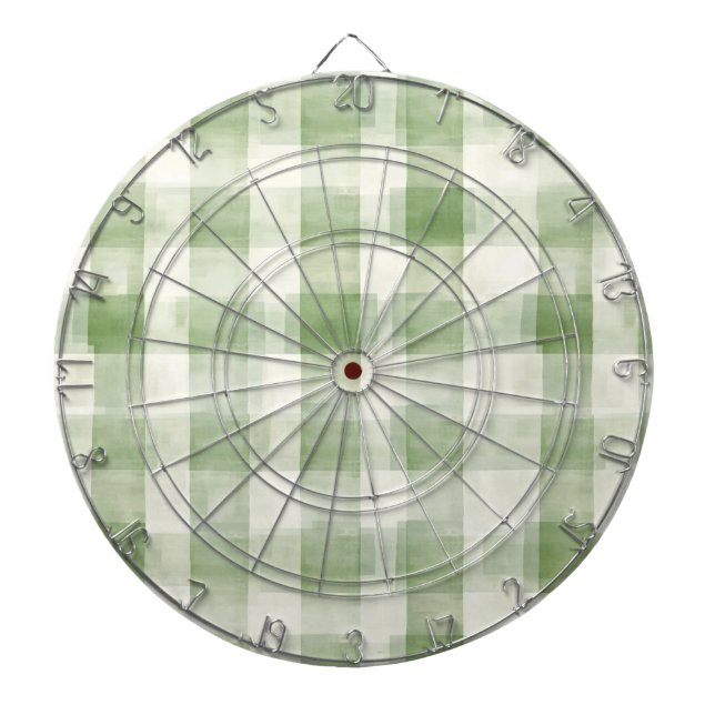 Tabla Dardos Listras Country Xadrez Creme Verde (Frente)