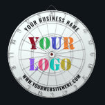 Tabla Dardos Logotipo da empresa e Modelo da placa de dardo com<br><div class="desc">Cores e fontes personalizadas - Design suas próprias pranchetas com o logotipo da sua empresa e o Promocional de texto Placa de dardo personalizada para negócios / presente - Adicione seu logotipo / imagem ou foto - Código QR / e texto / informações - Redimensionar e mover elementos com a...</div>