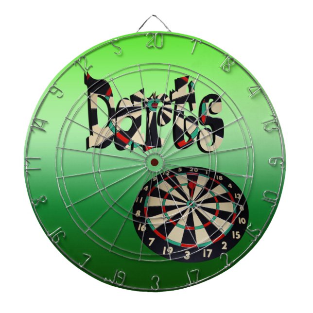 Tabla Dardos Logotipo Darts E Dartboard, (Frente)