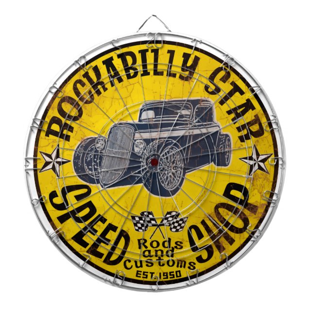 Tabla Dardos Loja da velocidade dos hot rod (Frente)