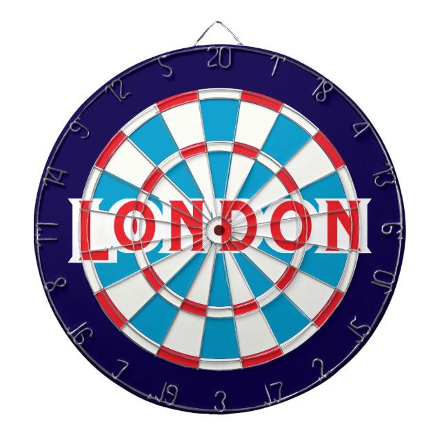 Tabla Dardos LONDRES Azul Patriótico Vermelho Branco + Borda Az (Frente)