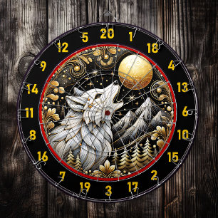 Tabla Dardos Lone White Wolf Embody Wild Spirit