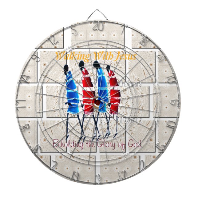 Tabla Dardos Maasai Morans Christian Art Impressão (Frente)