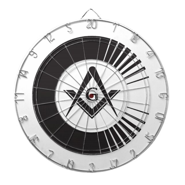 Tabla Dardos Maçónico, Freemason, pedreiro (Frente)