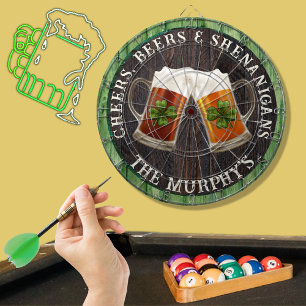Tabla Dardos Madeira russa verde apóia cervejas e benignas