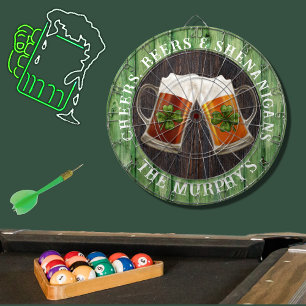 Tabla Dardos Madeira rustica castanha apóia cervejas Shenanigan