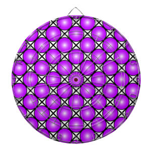 Tabla Dardos Magenta Pontos Rosa Preto Branco Padrão de Treliça