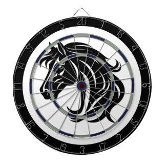 Tabla Dardos Magnificent Black Horse Head  
