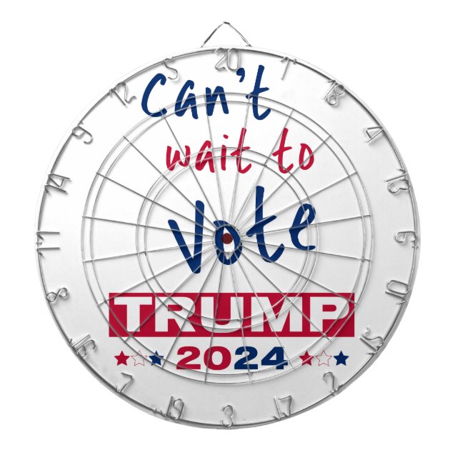 Tabla Dardos Mal posso esperar para votar no TRUMP 2024 (Frente)