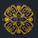 Tabla Dardos Mandala<br><div class="desc">mandala, blue, gold, zen, meditation, wedding, chakra, wedding, flower , pattern indian, baroque</div>
