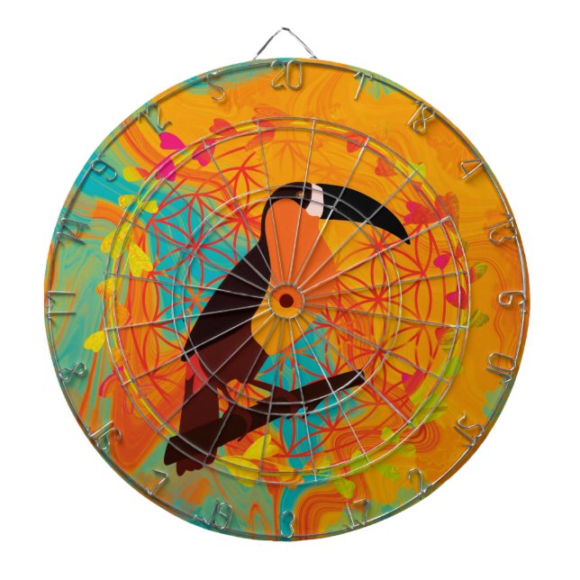 Tabla Dardos Mandala bird (Frente)
