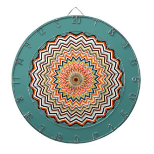 Tabla Dardos Mandala Zigzag Pattern