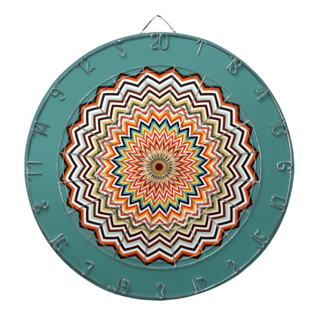 Tabla Dardos Mandala Zigzag Pattern (Frente)