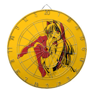 Tabla Dardos Mangá R & B, Anime Lolita Gatinha Furry Garota Gat