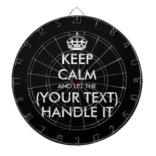 Tabla Dardos Mantenha a calma e deixe (texto personalizado) lid