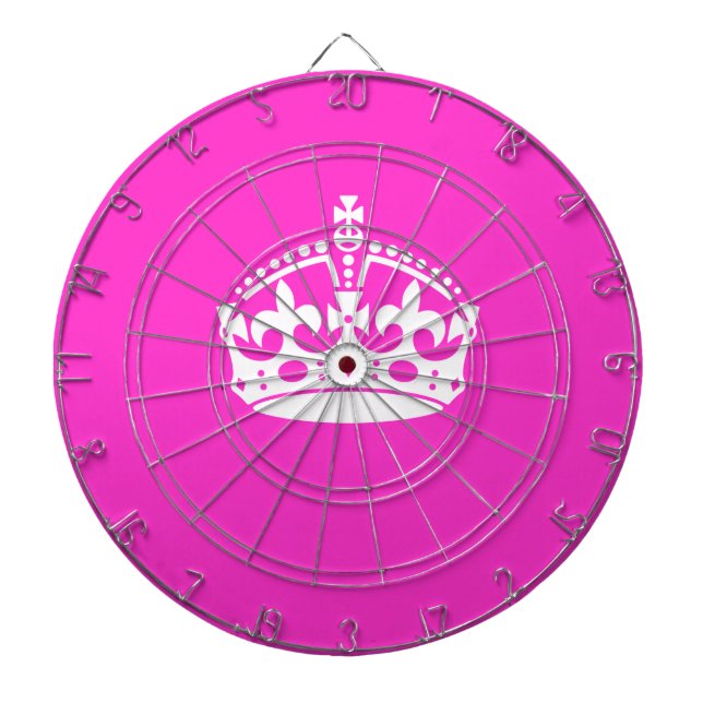 Tabla Dardos Manter o ícone real CROWN CROWN a rosa Personaliza (Frente)