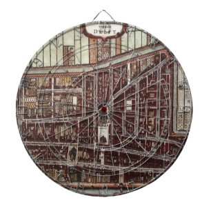 Tabla Dardos Mapa da cidade de réplica do Delft 1649