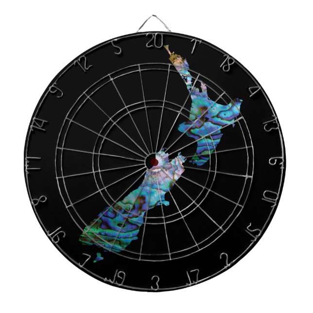TABLA DARDOS MAPA DA NOVA ZELÂNDIA DARTBOARD PAUA (Frente)