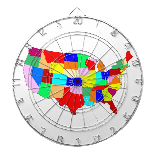 Tabla Dardos Mapa de Patches dos EUA (Frente)