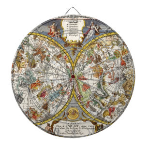 Tabla Dardos Mapa Estelar Planisfério Antigo por Nicholas de Fe