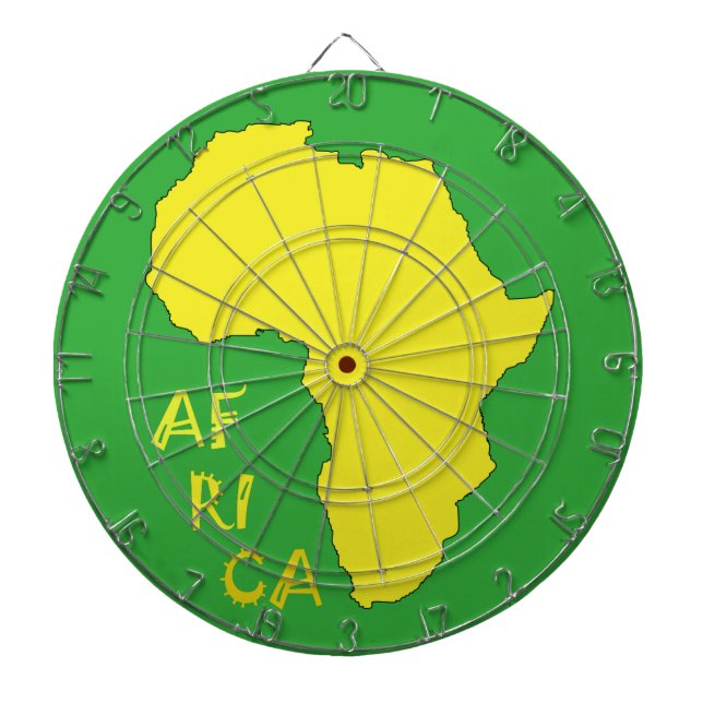 Tabla Dardos Mapa Funky Yellow Africa (Frente)