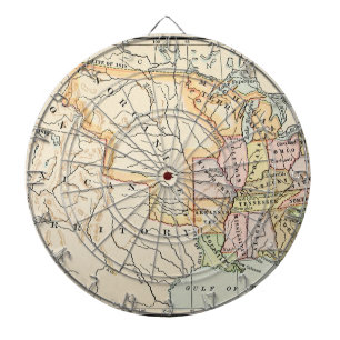 Tabla Dardos Mapa Histórico Antigo dos Estados Unidos de 1830